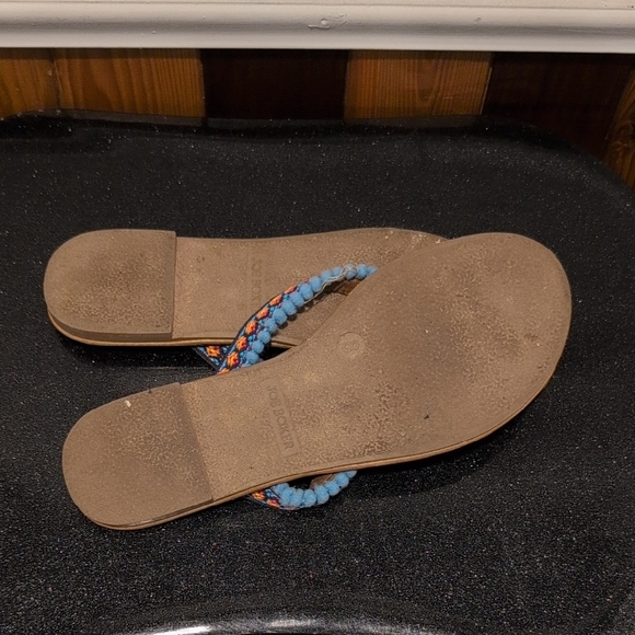 Joe Boxer Beautifully Decorative Flip Flop Sandals, Very Comfy Size 8 - Picture 7 of 9